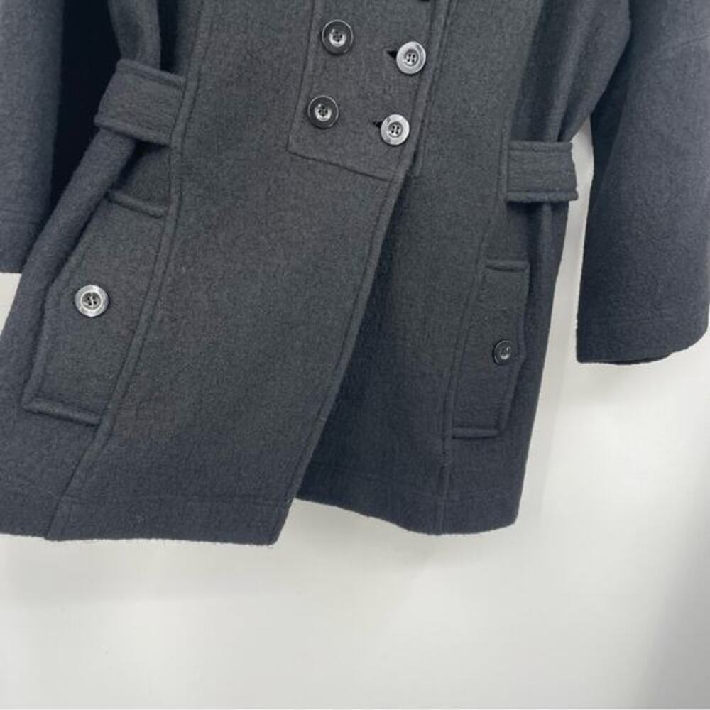 Sandro 100%‎ Wool Double Breasted Bell Sleeve Pea Coat Size XL - Picture 7 of 11